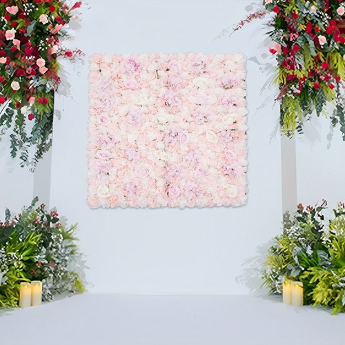 Artificial silk flower wall - artificial,